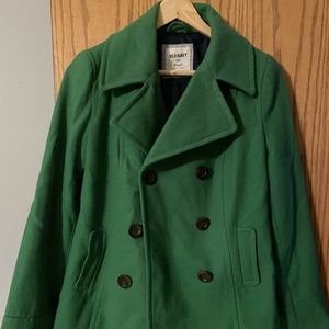 Woman’s green Old Navy Pea Coat